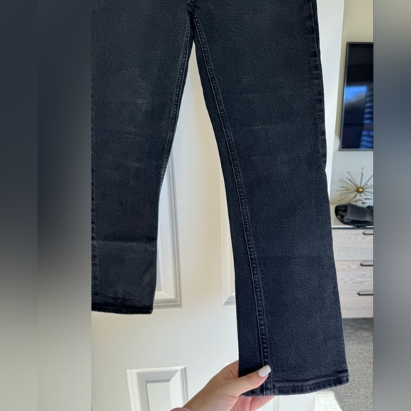 Agolde Riley High Rise Black Jeans - Picture 2 of 6